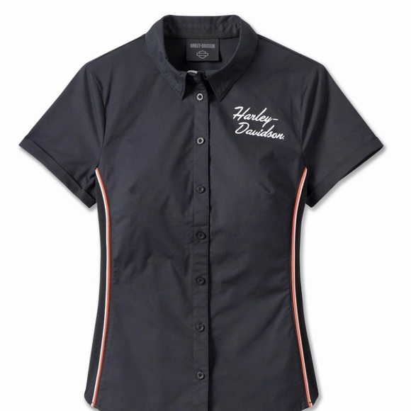 Women's Inherent Button Front Short Sleeve Shirt Size x-small - Picture 2 of 3